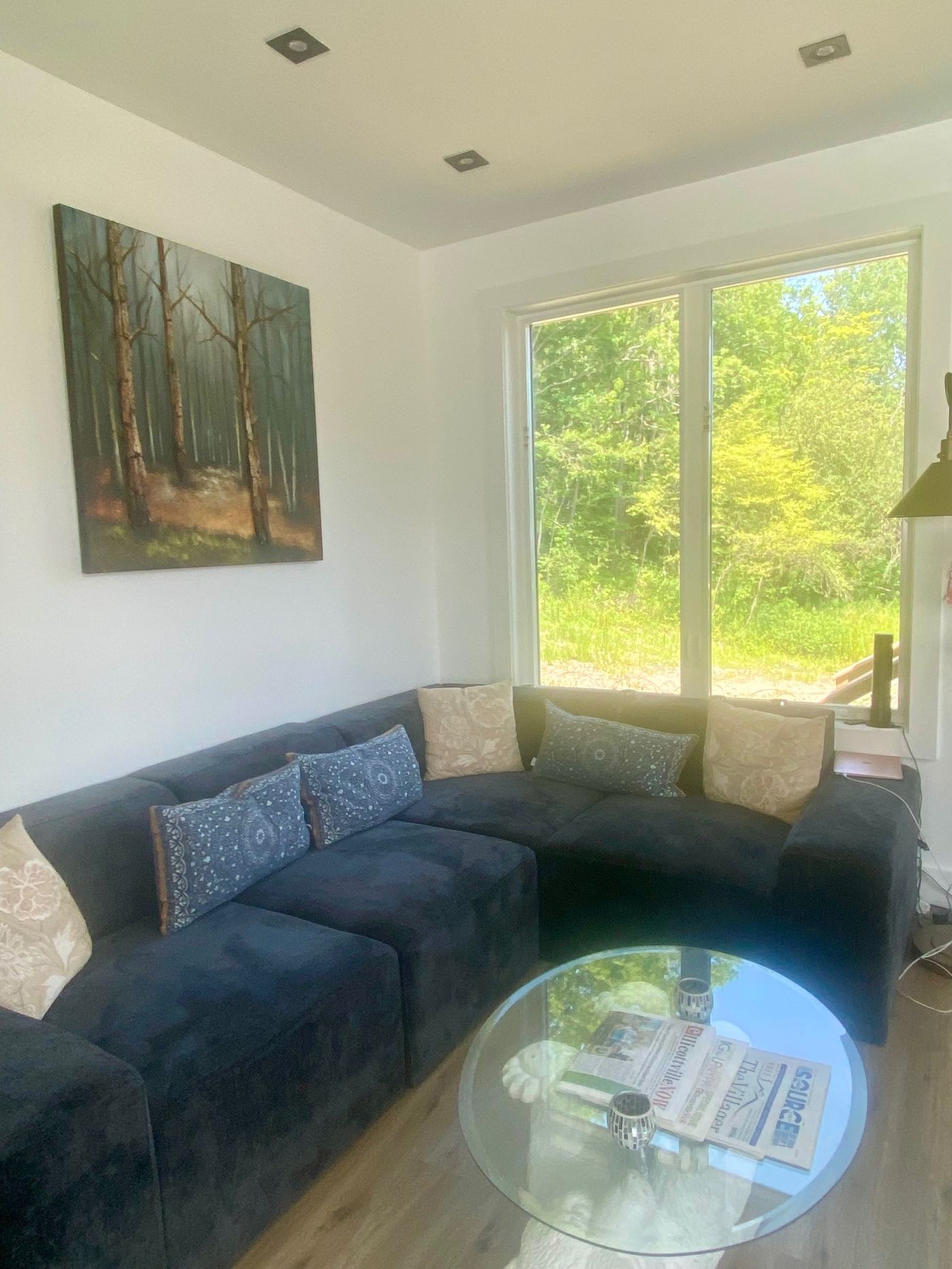 Reflection Ridge — Reading nook with forest view