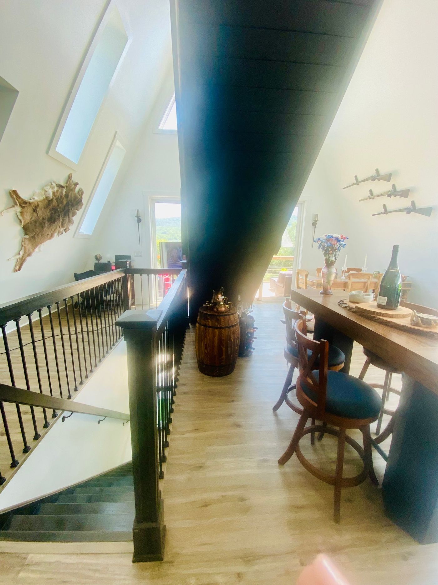 Reflection Ridge — Loft landing and bar