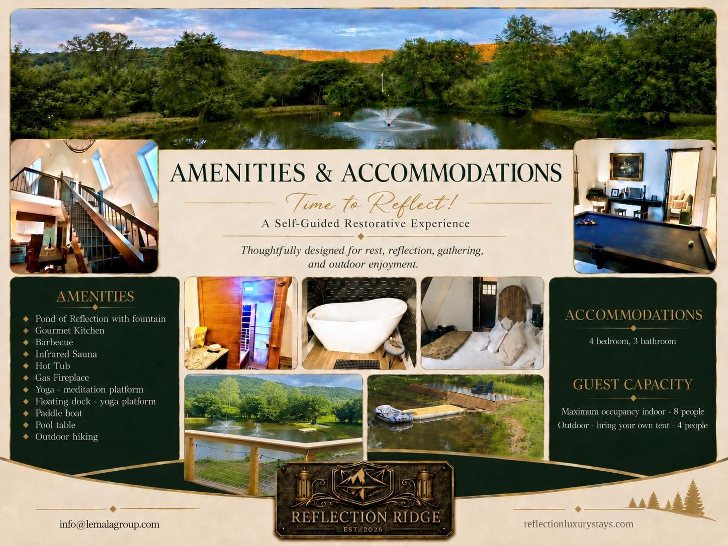 Reflection Ridge — amenities & accommodations.