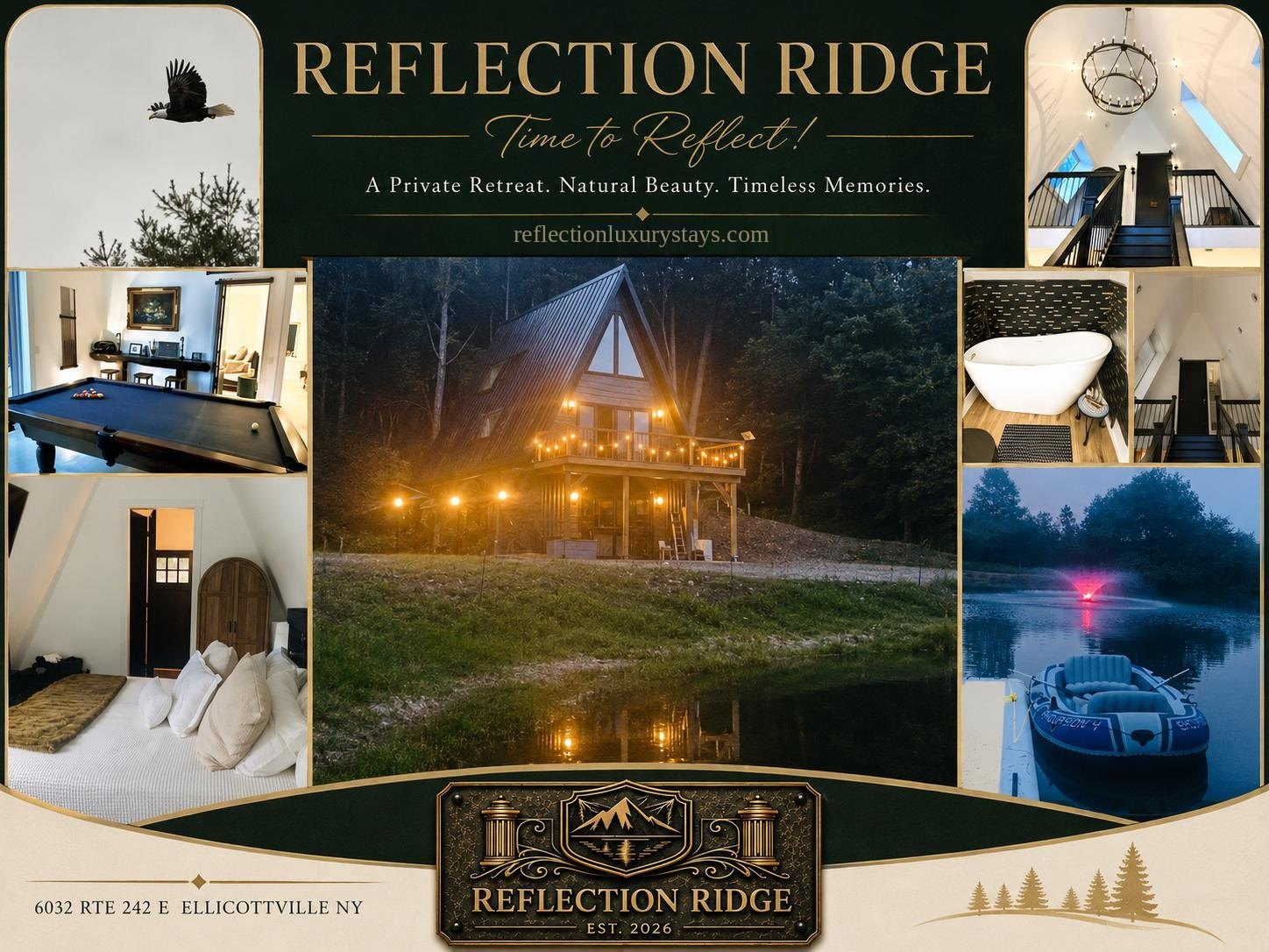 Reflection Ridge — amenities & accommodations collage.